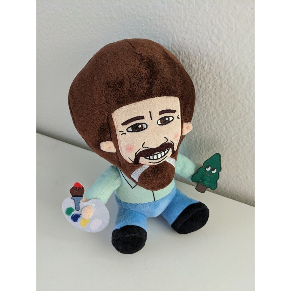 Bob Ross Phunny 8 inch Plush Stuffed Plushie Plushy - Happy Little Trees Artist